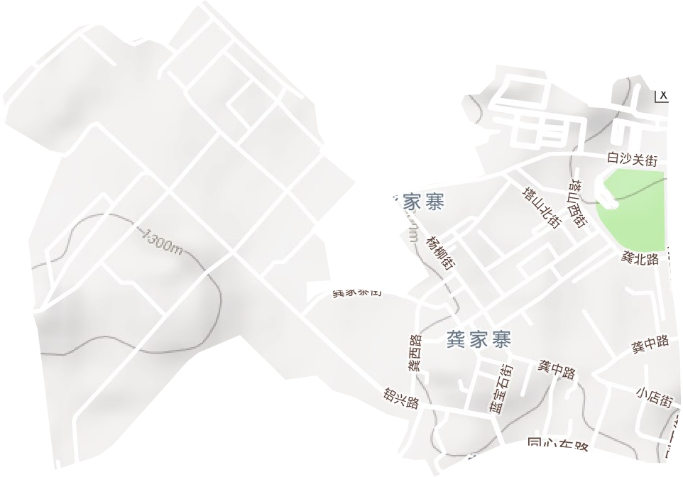 白沙关社区服务中心地形图