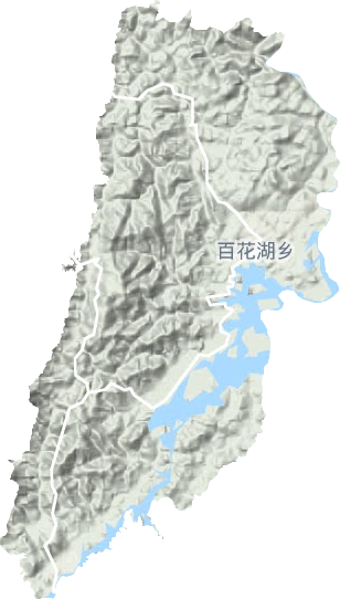 百花湖乡地形图