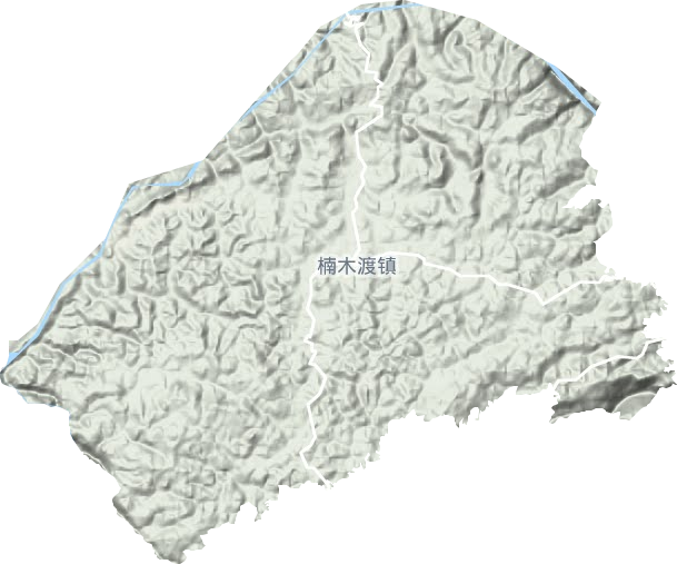 楠木渡镇地形图
