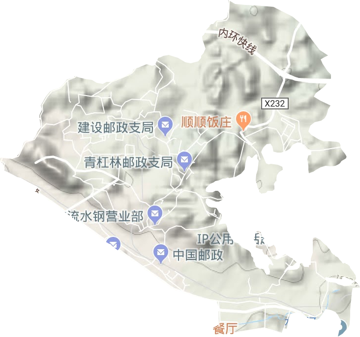 杨柳街道地形图