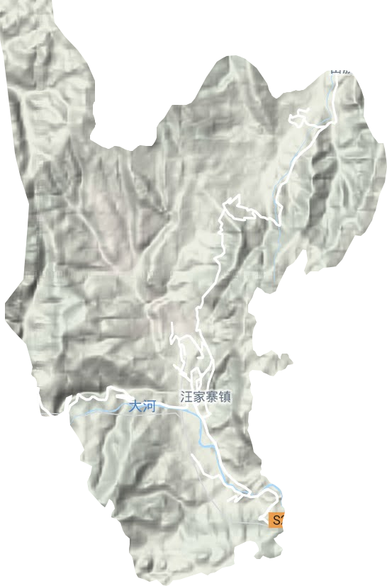 汪家寨镇地形图