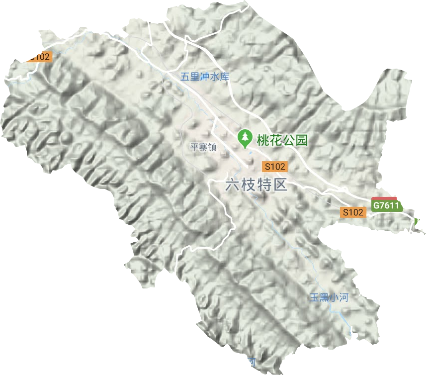 平寨镇地形图
