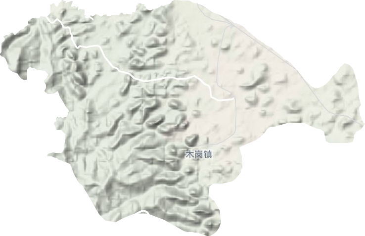 木岗镇地形图