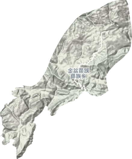 金盆苗族彝族乡地形图