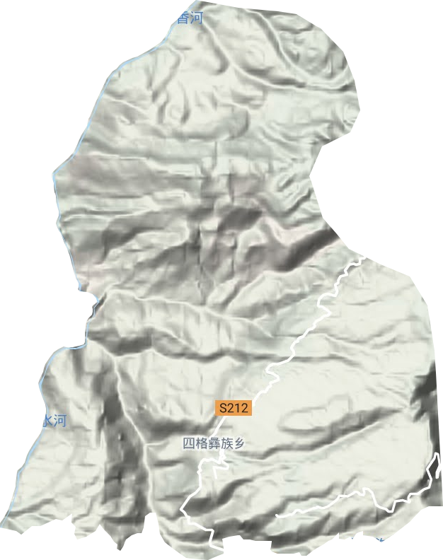 四格彝族乡地形图