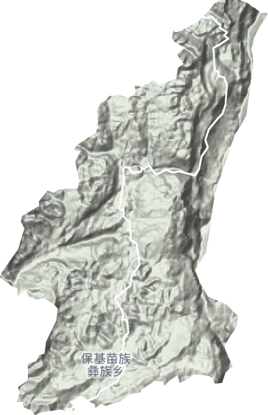 保基苗族彝族乡地形图