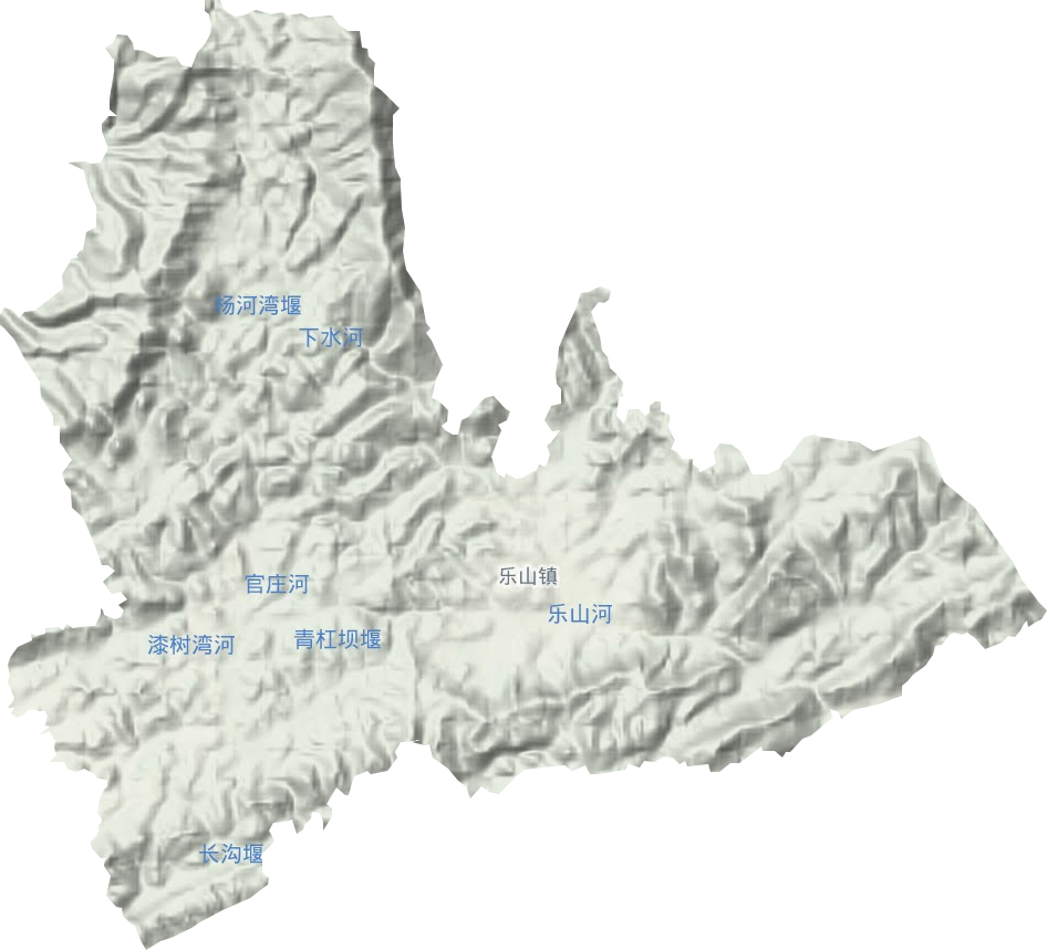 乐山镇地形图