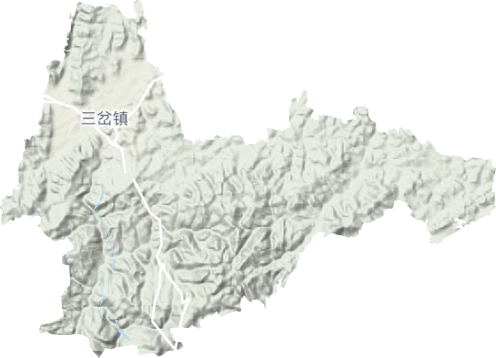 三岔镇地形图