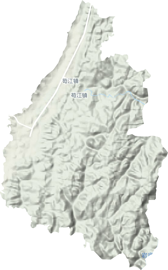苟江镇地形图