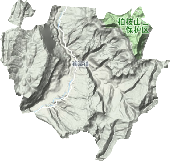 狮溪镇地形图