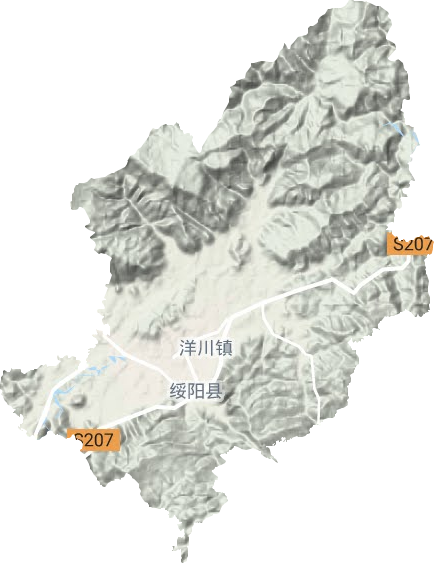 洋川镇地形图