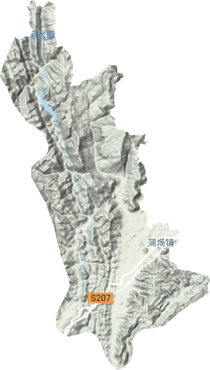 蒲场镇地形图