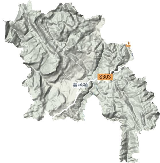 黄杨镇地形图