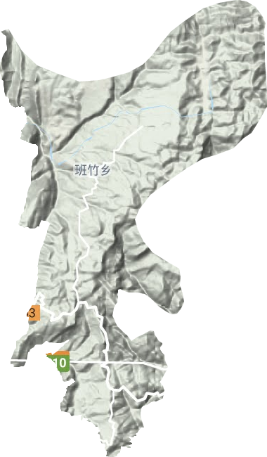 班竹乡地形图