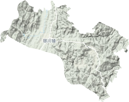 琊川镇地形图