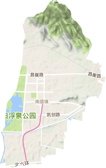 南邵镇地形图
