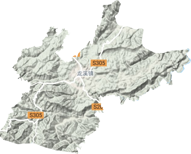 龙溪镇地形图