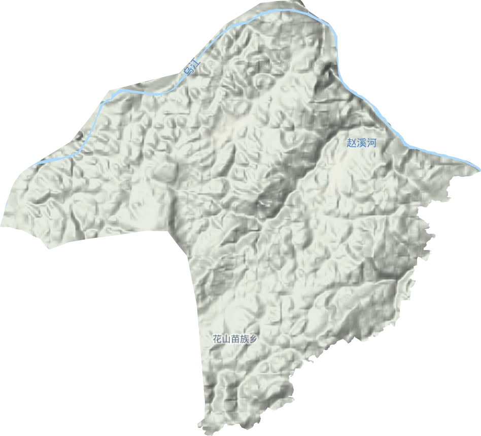 花山苗族乡地形图