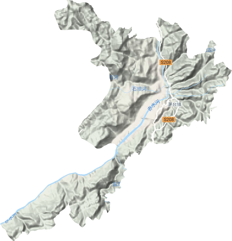 茅台镇地形图
