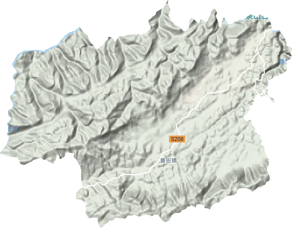 鲁班镇地形图