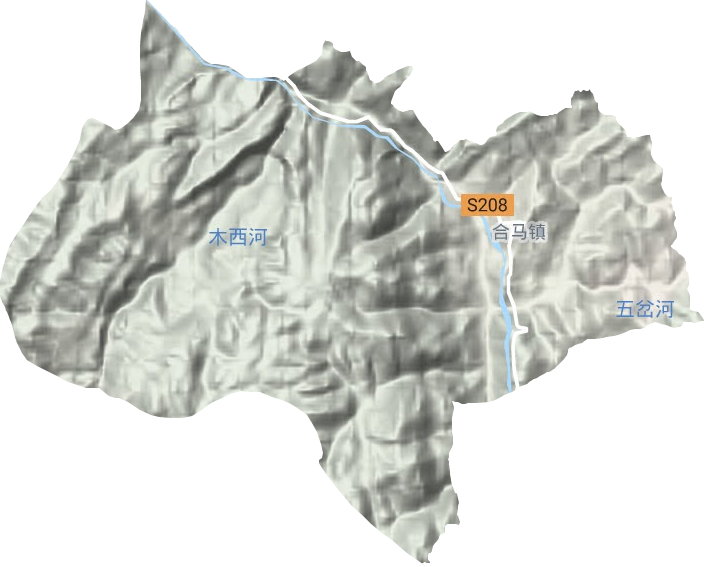 合马镇地形图