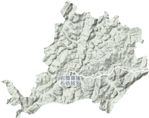 岩腊苗族布依族乡地形图