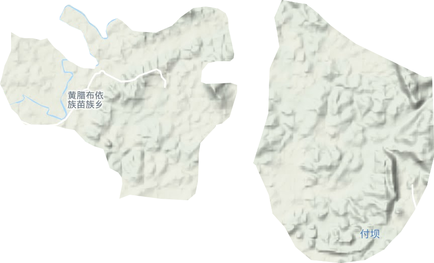 黄腊布依族苗族乡地形图