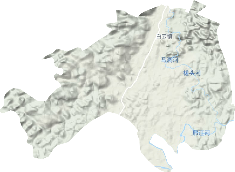 白云镇地形图