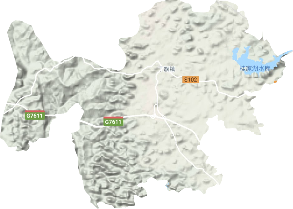 丁旗镇地形图