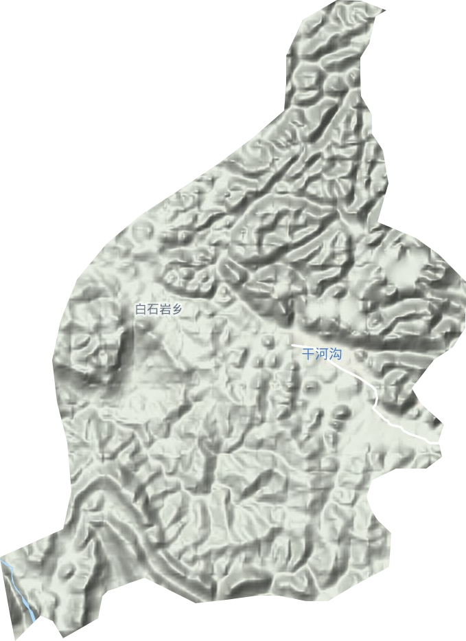 白石岩乡地形图