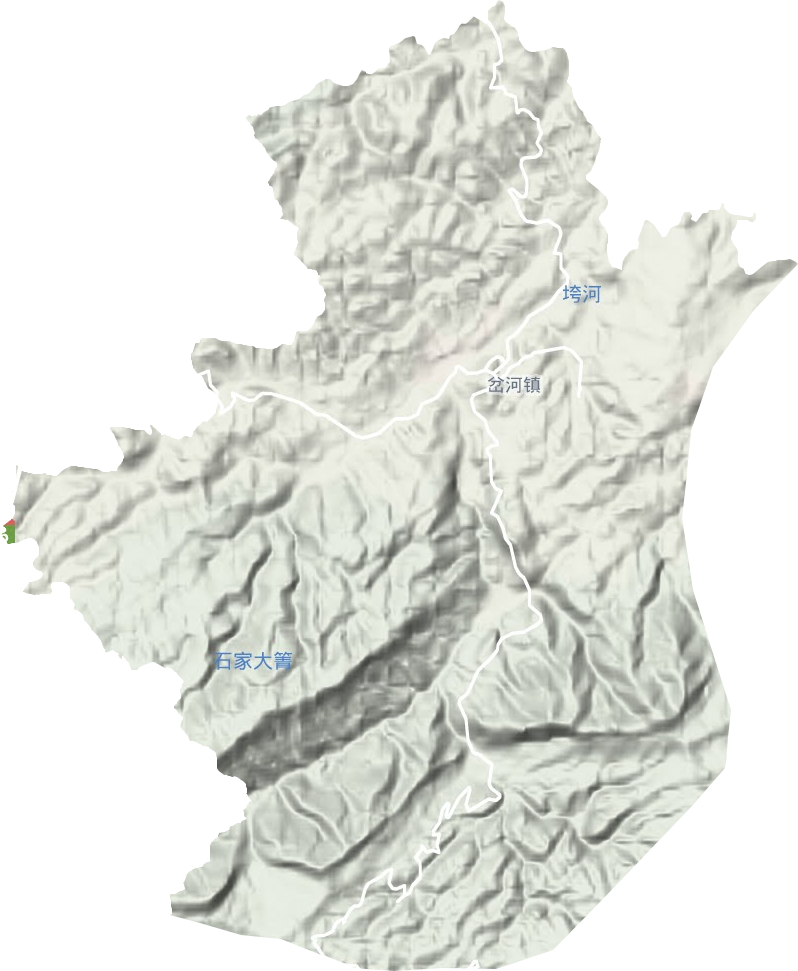 岔河镇地形图