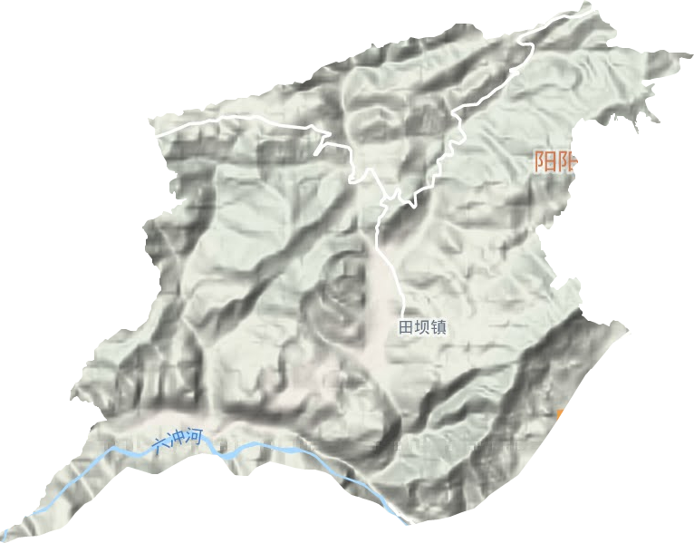 田坝镇地形图
