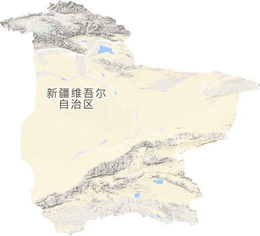 巴音郭楞蒙古自治州地形图