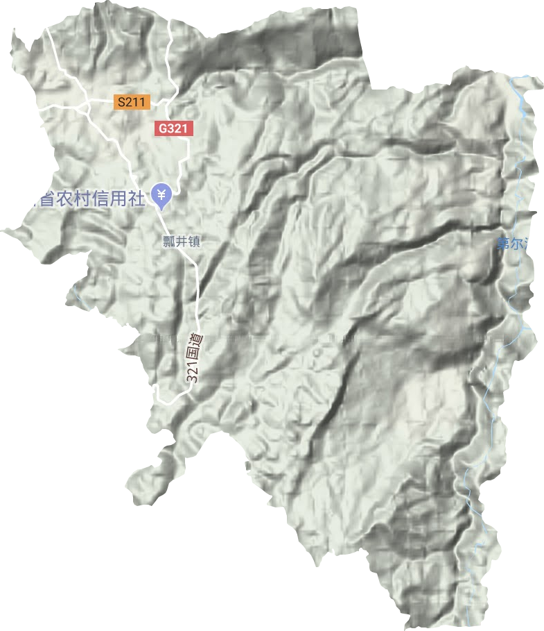 瓢井镇地形图