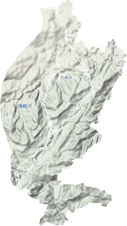 文阁乡地形图