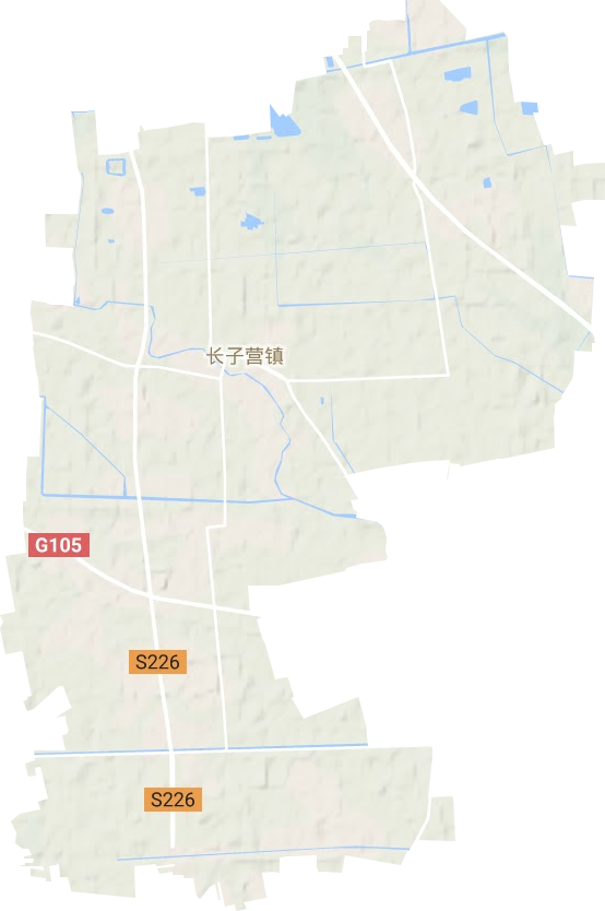 长子营镇地形图