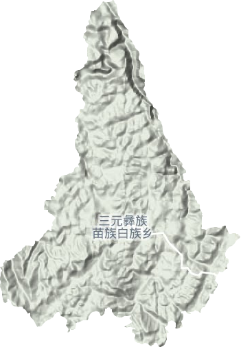 三元乡地形图