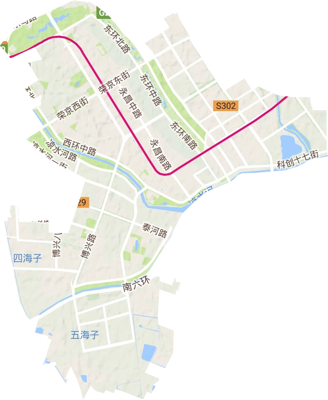 北京经济技术开发区地形图