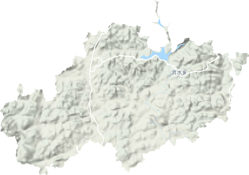 洪水镇地形图