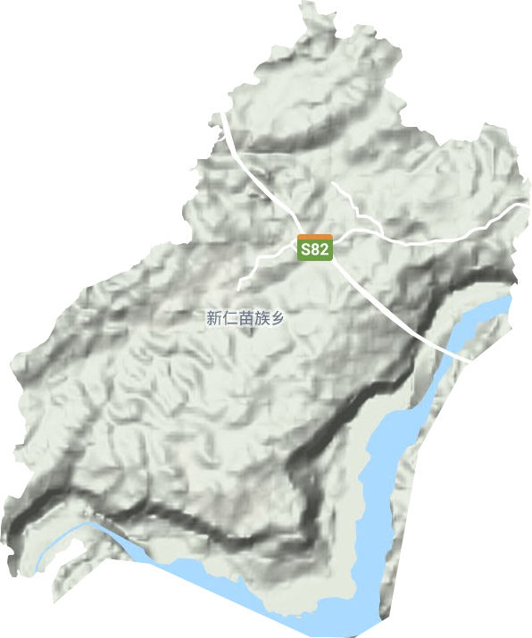 新仁乡地形图