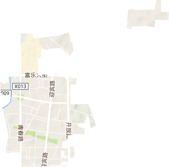 泉河街道地形图