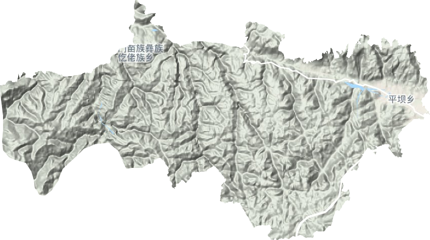 平坝镇地形图
