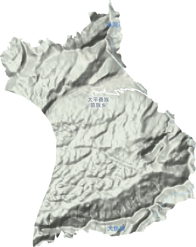 太平彝族苗族乡地形图