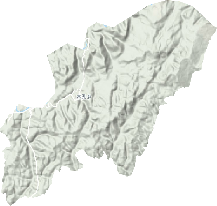 木孔乡地形图
