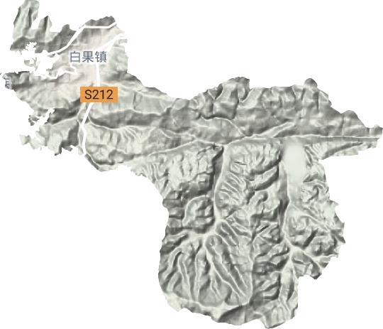 白果镇地形图