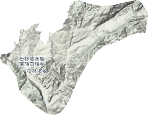 松林坡乡地形图