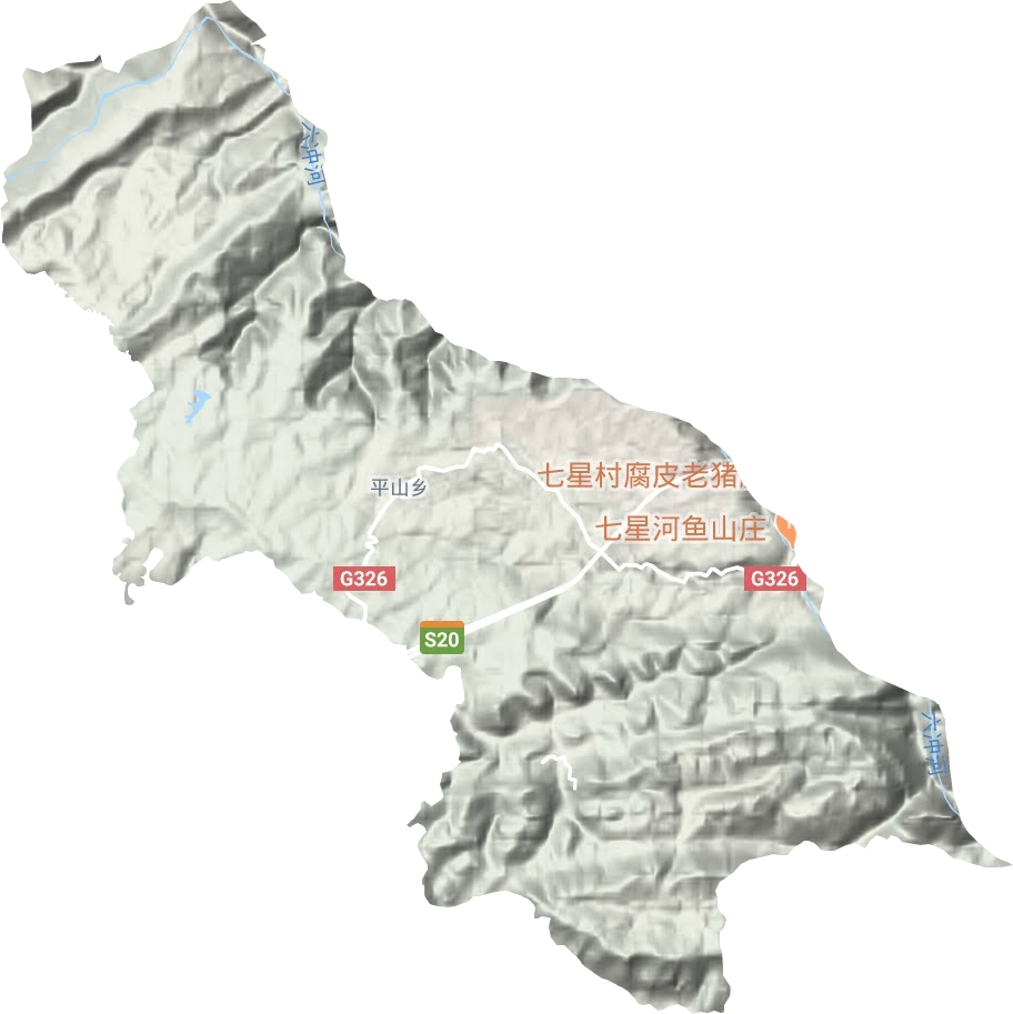 平山乡地形图