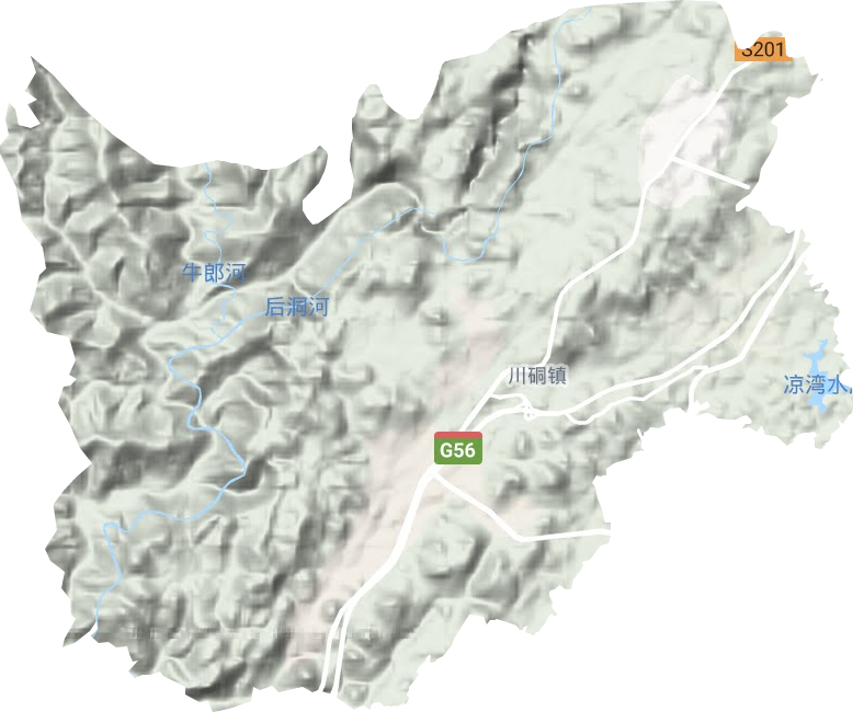 川硐镇地形图