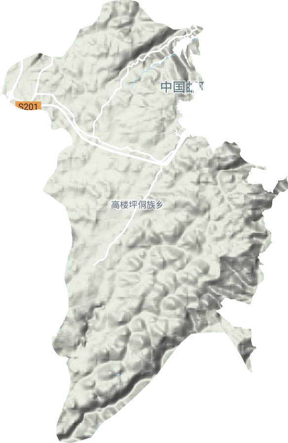 高楼坪侗族乡地形图