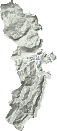 中坝镇地形图